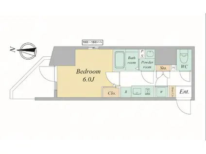 エスリードレジデンス大阪谷町ザ・マークス(1K/3階)の間取り写真