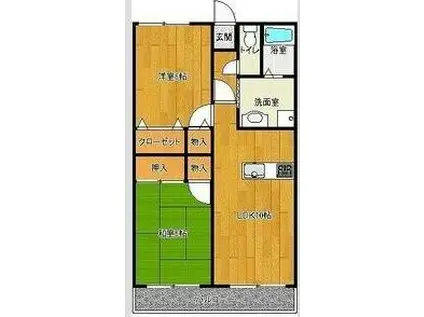 メゾン・ソレイユ(2LDK/1階)の間取り写真