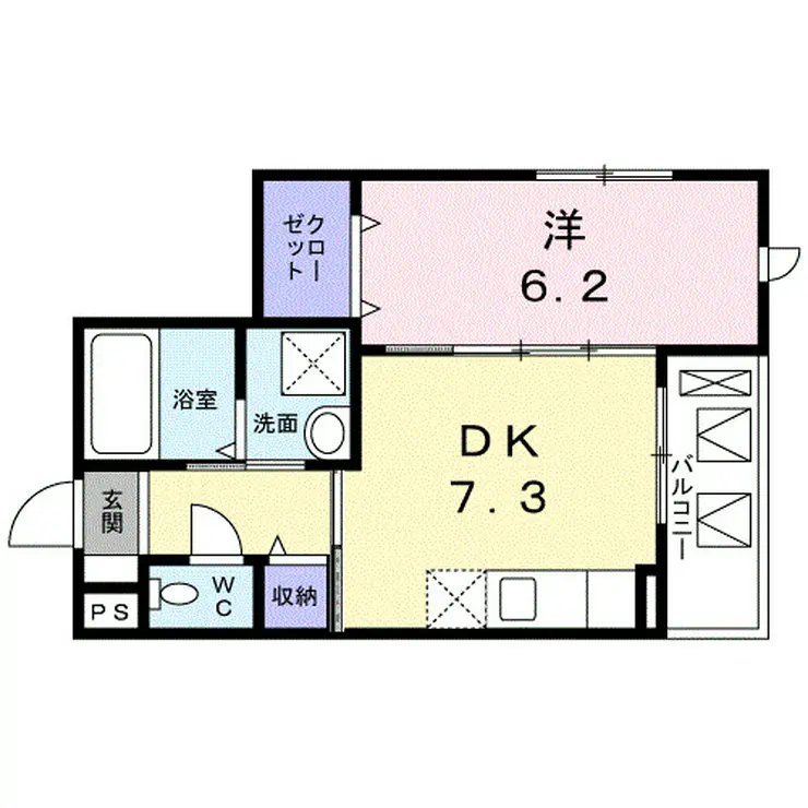 フェリスティ竹沢 4階階 間取り