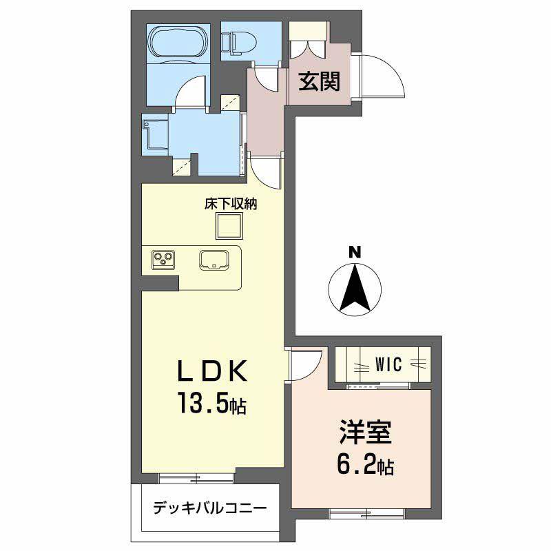 グラン フェリシア(1LDK/1階)の間取り写真
