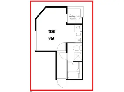 リエトリア(ワンルーム/2階)の間取り写真