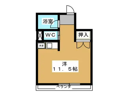 アメニティ桑名(ワンルーム/2階)の間取り写真