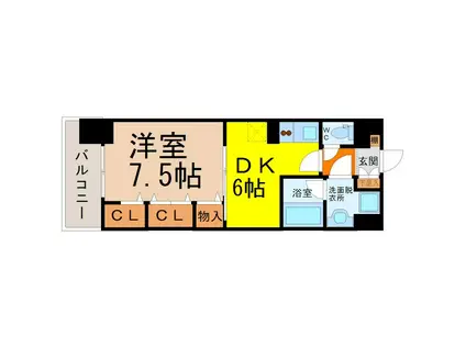 ARTEMIS(1K/3階)の間取り写真