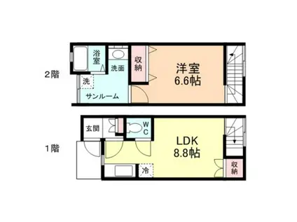 D-BOX常盤台II(1LDK/1階)の間取り写真