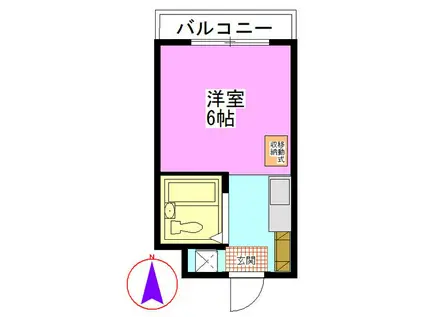 メゾンド鳥居(1K/3階)の間取り写真