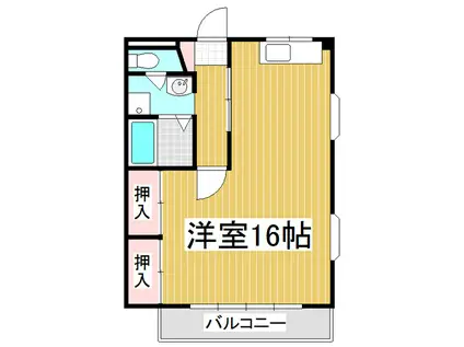 ヴィンヤードテラス(1DK/1階)の間取り写真