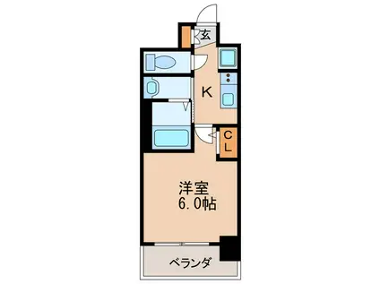 エステムコート名古屋新栄IIアリーナ(1K/15階)の間取り写真