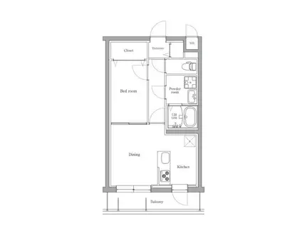 エルプレイス文京大塚(1LDK/2階)の間取り写真
