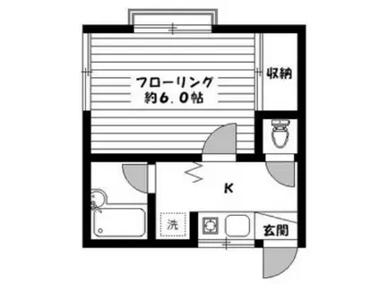 Mサージュ(1K/1階)の間取り写真