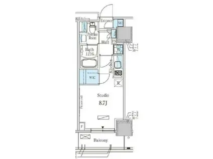 パークアクシス赤塚(ワンルーム/7階)の間取り写真