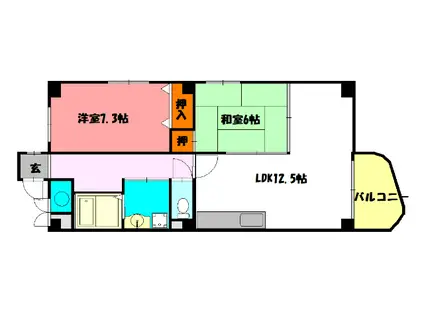 メゾン西明石(3DK/3階)の間取り写真