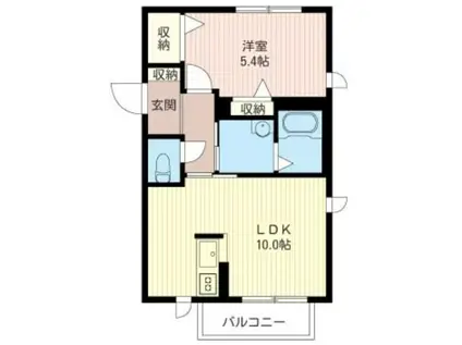 ハイツ ソレイユ(1LDK/1階)の間取り写真