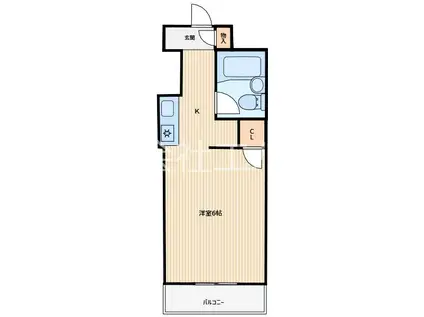 スカイコート西川口(1K/3階)の間取り写真