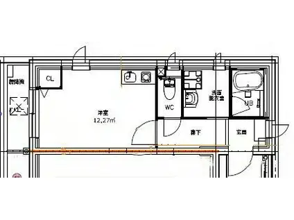 PLUS DOOR NAKANO(ワンルーム/2階)の間取り写真