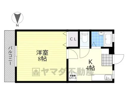 フォレストⅡ(1K/1階)の間取り写真