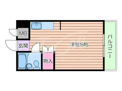 COLLECTION中崎II(ワンルーム/2階)の間取り写真