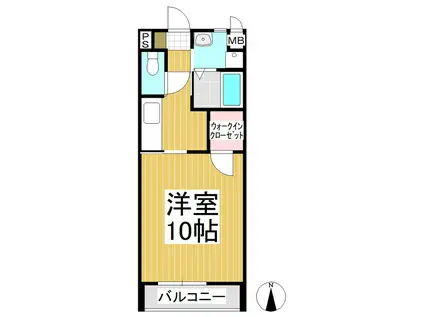 RHYTHM(1K/2階)の間取り写真