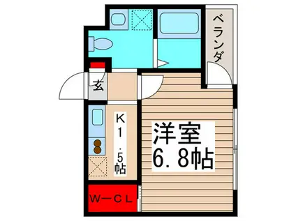 S-FORT西船橋(1K/2階)の間取り写真