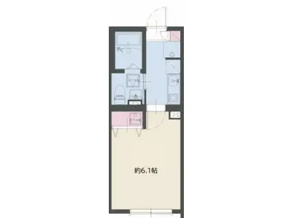 ステーションテラス二俣川(1K/1階)の間取り写真