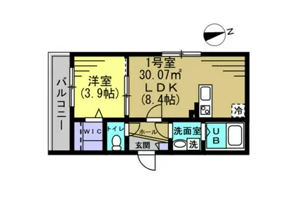 GLAM馬橋(1LDK/2階)の間取り写真