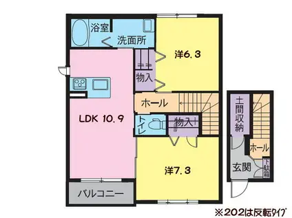 ブエナビスタ(2LDK/2階)の間取り写真