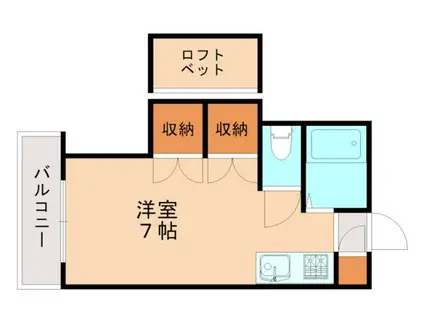 ソフィア香椎東(ワンルーム/1階)の間取り写真