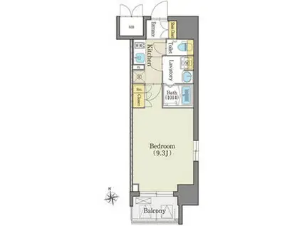 アデグランツ上前津(1K/7階)の間取り写真