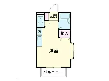 カームネス ガーデン(ワンルーム/2階)の間取り写真