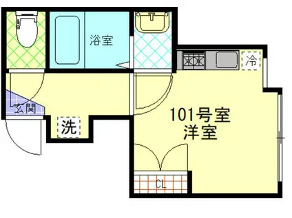AWレジデンス池袋本町(ワンルーム/1階)の間取り写真