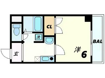 MY尼崎(1K/5階)の間取り写真