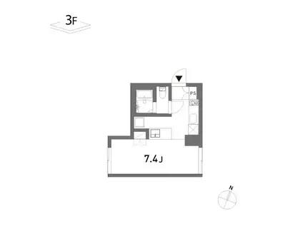 COLLAGE HOUSE(ワンルーム/3階)の間取り写真