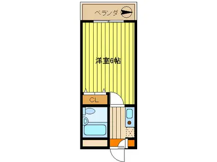 第10新井ビル(1K/5階)の間取り写真