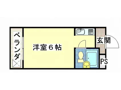 メゾンサンシャイン(ワンルーム/2階)の間取り写真