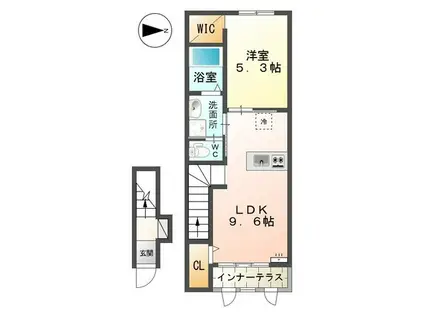 若竹ソフィア(1LDK/2階)の間取り写真