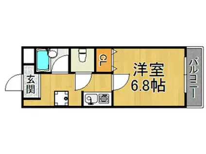 ソレイユ新伊丹(1K/1階)の間取り写真