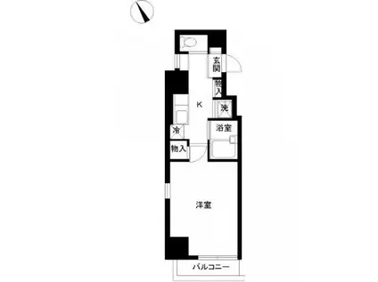 スカイコート芝壱番館(1K/3階)の間取り写真