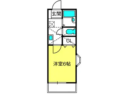 アドメゾン日進(1K/2階)の間取り写真