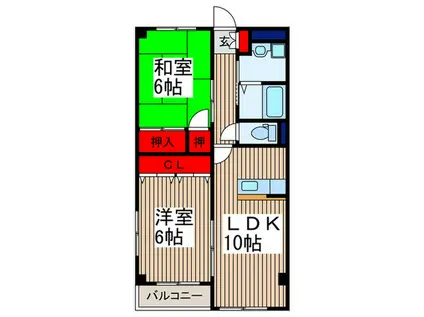 プリムヴェール(2LDK/3階)の間取り写真