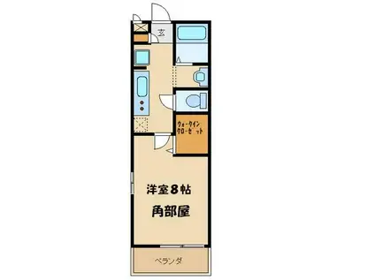 ボンヌ・シャンスN(1K/1階)の間取り写真