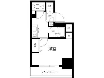 シンシア蒲田ステーションプラザ(1K/9階)の間取り写真