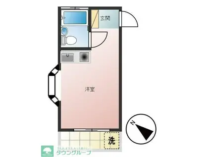 メゾンベルデ東久留米(ワンルーム/1階)の間取り写真