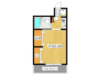 第3サカモトビル(1K/7階)の間取り写真