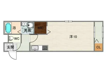 プラージュ阿倍野(1K/1階)の間取り写真