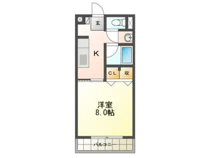 サープラスワン大島(1K/2階)の間取り写真