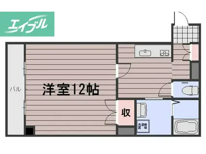 エレガンス京町(1K/8階)の間取り写真