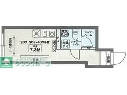 COCOFLAT阿佐ヶ谷II(ワンルーム/2階)の間取り写真