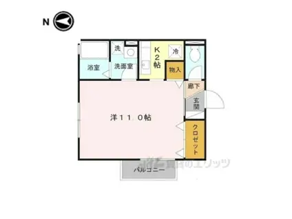 エイトキューブ(1K/2階)の間取り写真