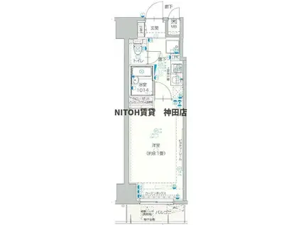 ヴェルト西大島グラーセ(1K/7階)の間取り写真