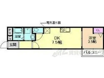 アート垂水町(1DK/3階)の間取り写真