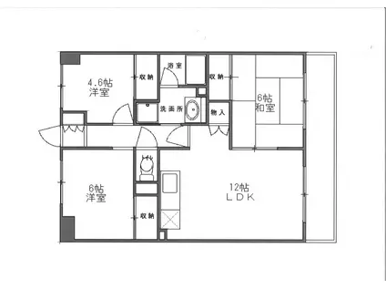 ロビニエ豊成(3LDK/5階)の間取り写真